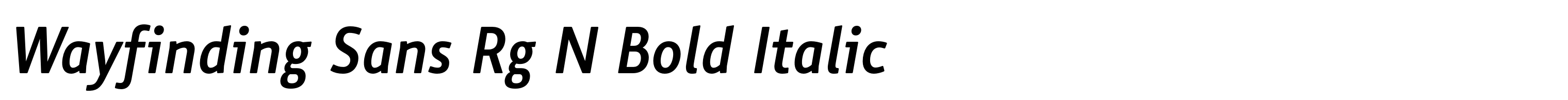 Wayfinding Sans Rg N Bold Italic